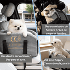 🐾 Cama Antiestrés MiniPaws + Mallas de Protección UV para Auto