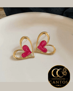 Aretes Doble Corazón Enamorado (Acero 316L)