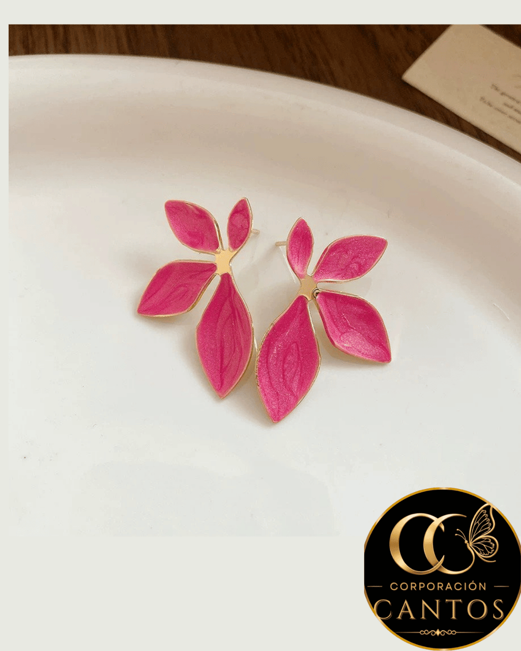 Aretes Pétalos Asimétricos Colección Botánica (Acero 316L)