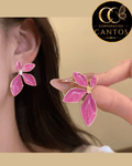 Aretes Pétalos Asimétricos Colección Botánica (Acero 316L)
