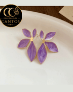 Aretes Pétalos Asimétricos Colección Botánica (Acero 316L)