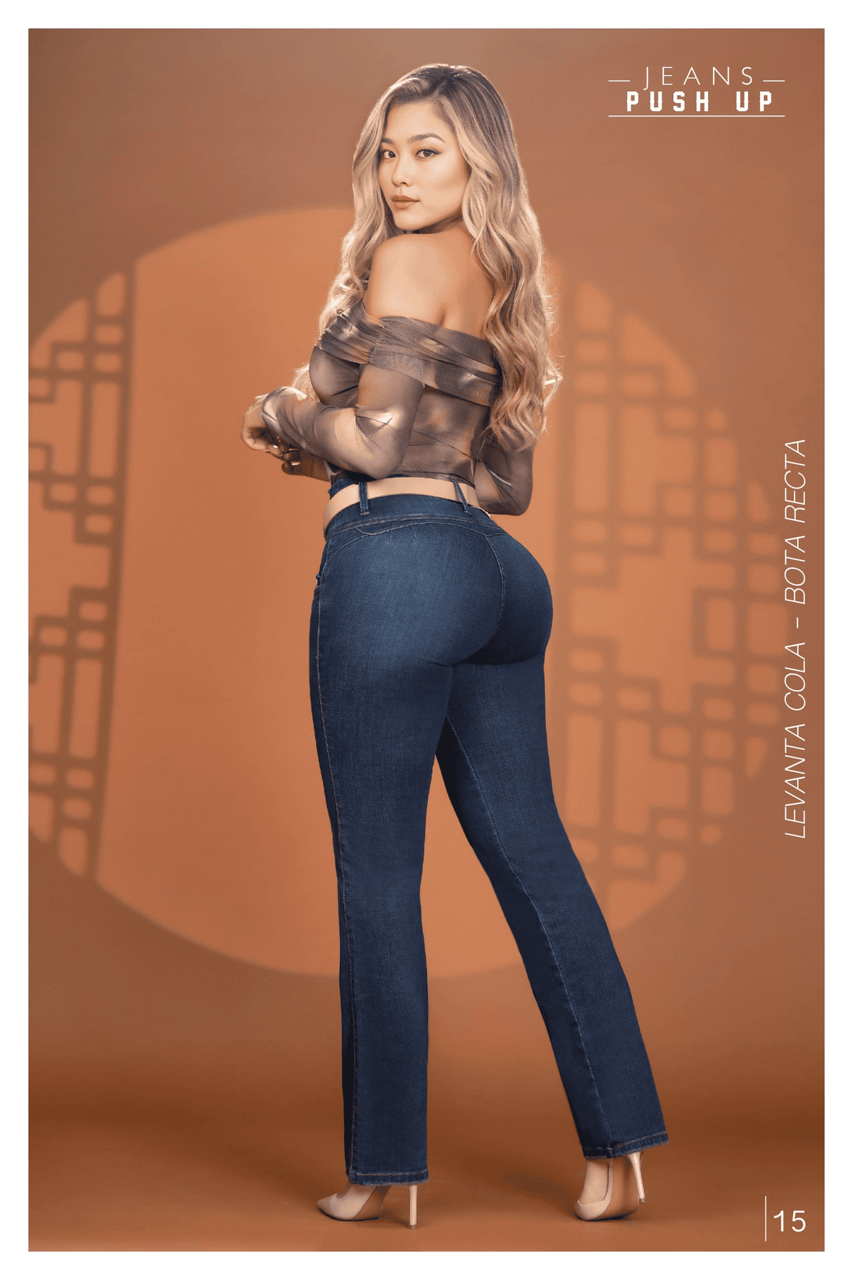 Pantalón Jean Colombiano Straight Recto de Tiro Alto con Correa