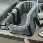 🐾 Cama Antiestrés MiniPaws + Mallas de Protección UV para Auto