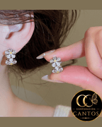 Argollas Jardín de Circones | Aretes Huggie Florales (Acero 316L)