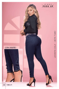 Pantalón Jean Colombiano Skinny de Tiro Alto con Bota Tubo