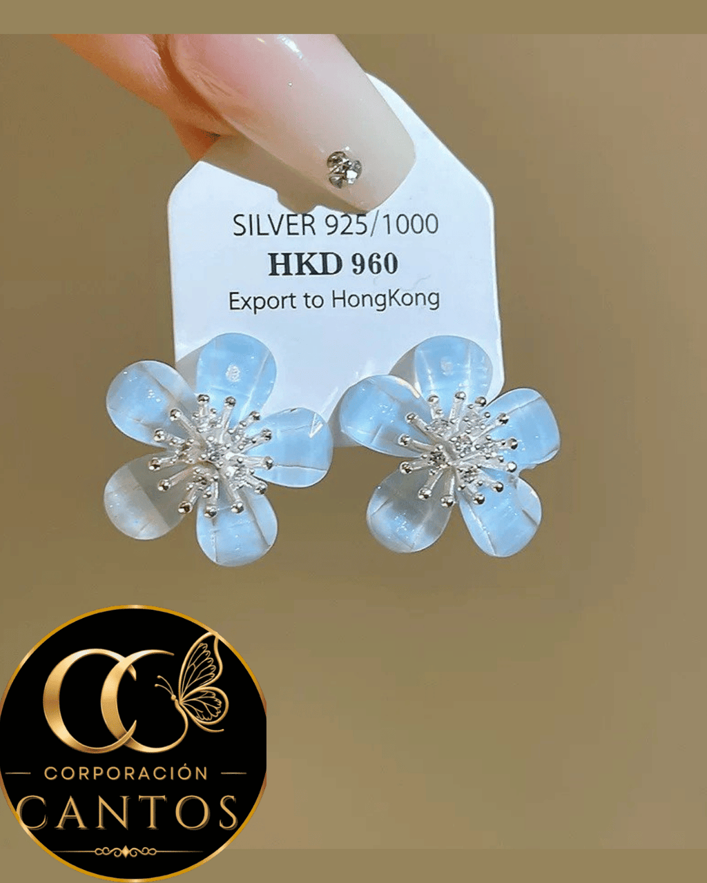 Aretes Broquel Flor de Cerezo | Colección Floral (Acero 316L)