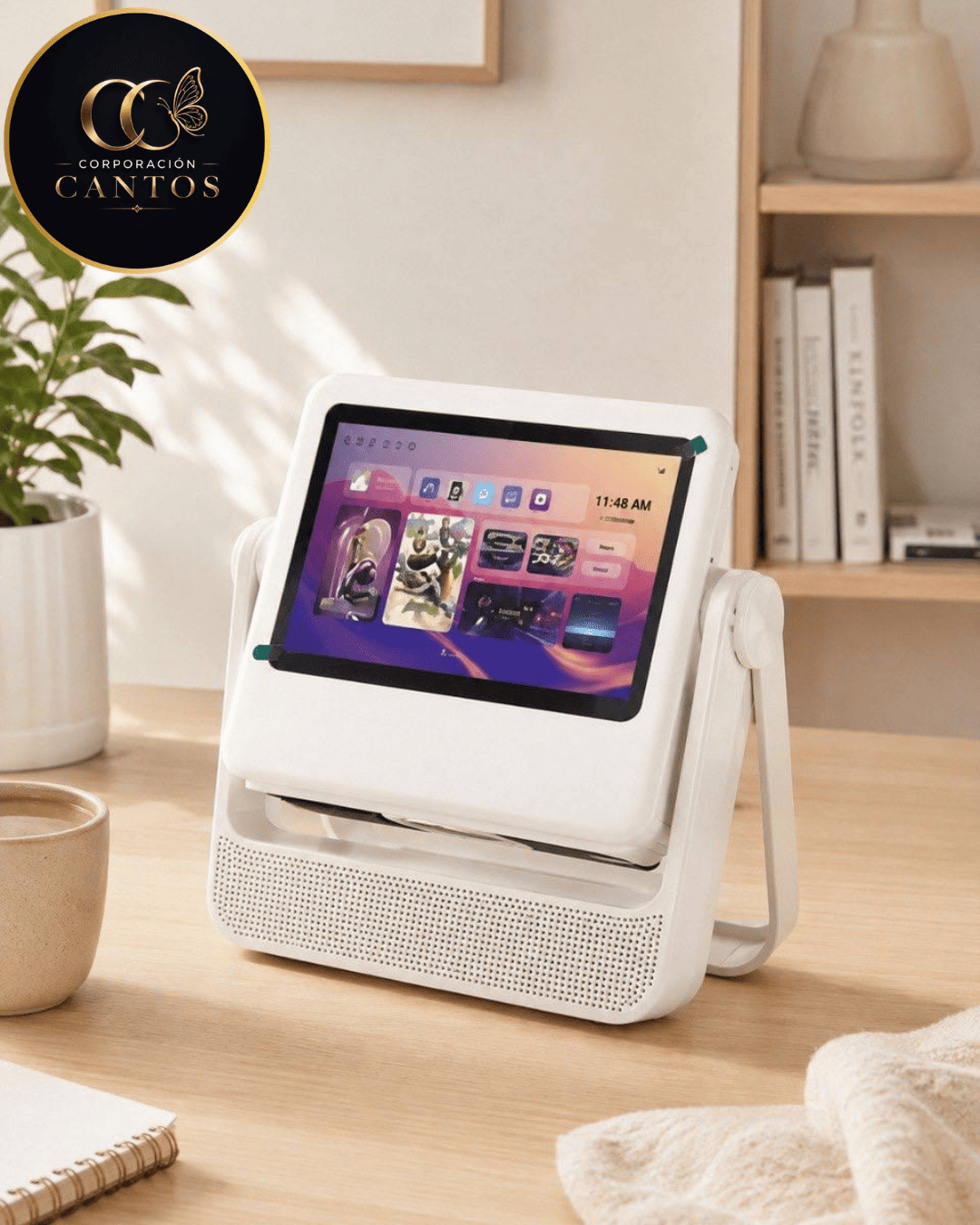 Proyector Smart Táctil de Doble Pantalla LuminaSphere™ | 450 Lúmenes, Pantalla Gigante hasta 300" y Altavoz Integrado (Cód. MDF276)