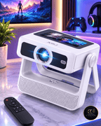 Proyector Smart Táctil de Doble Pantalla LuminaSphere™ | 450 Lúmenes, Pantalla Gigante hasta 300" y Altavoz Integrado (Cód. MDF276)