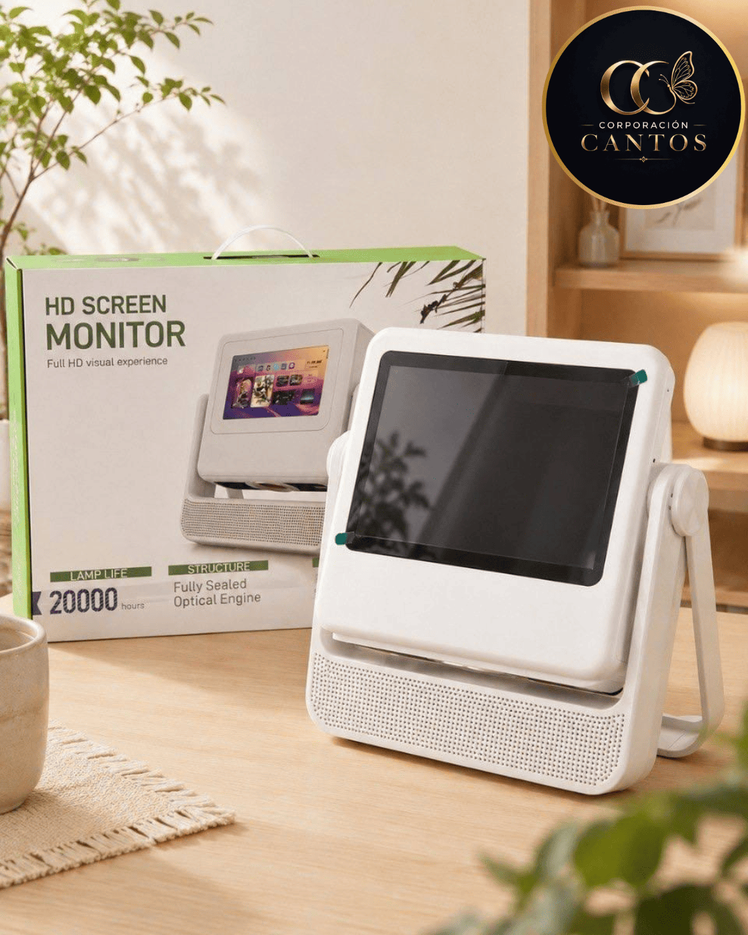 Proyector Smart Táctil de Doble Pantalla LuminaSphere™ | 450 Lúmenes, Pantalla Gigante hasta 300" y Altavoz Integrado (Cód. MDF276)