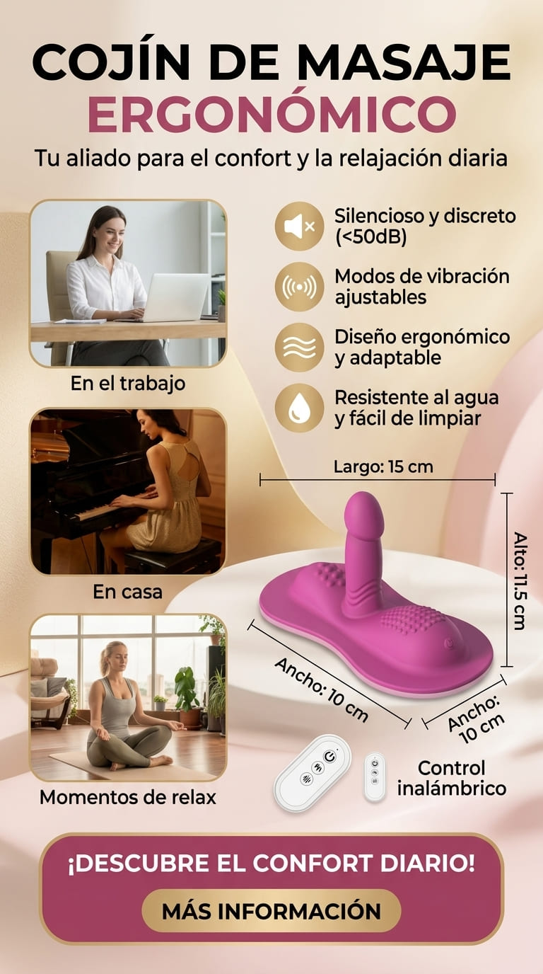 Cojín de Masaje Ergonómico 4D con Control Inalámbrico