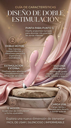 Estimulador Ergonómico Doble Motor con 12 Modos de Pulsación