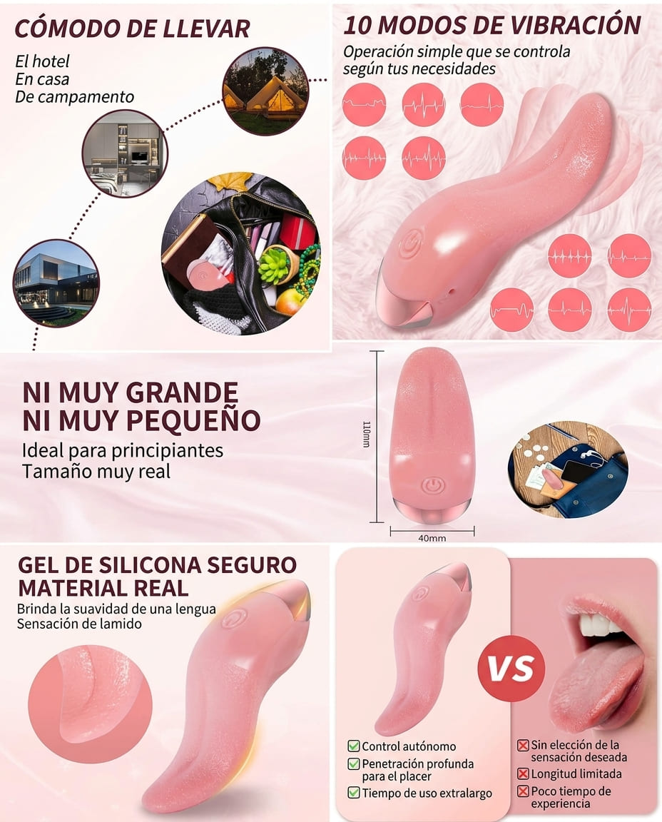 Masajeador Íntimo de Silicona Soft Touch | 10 Modos de Vibración