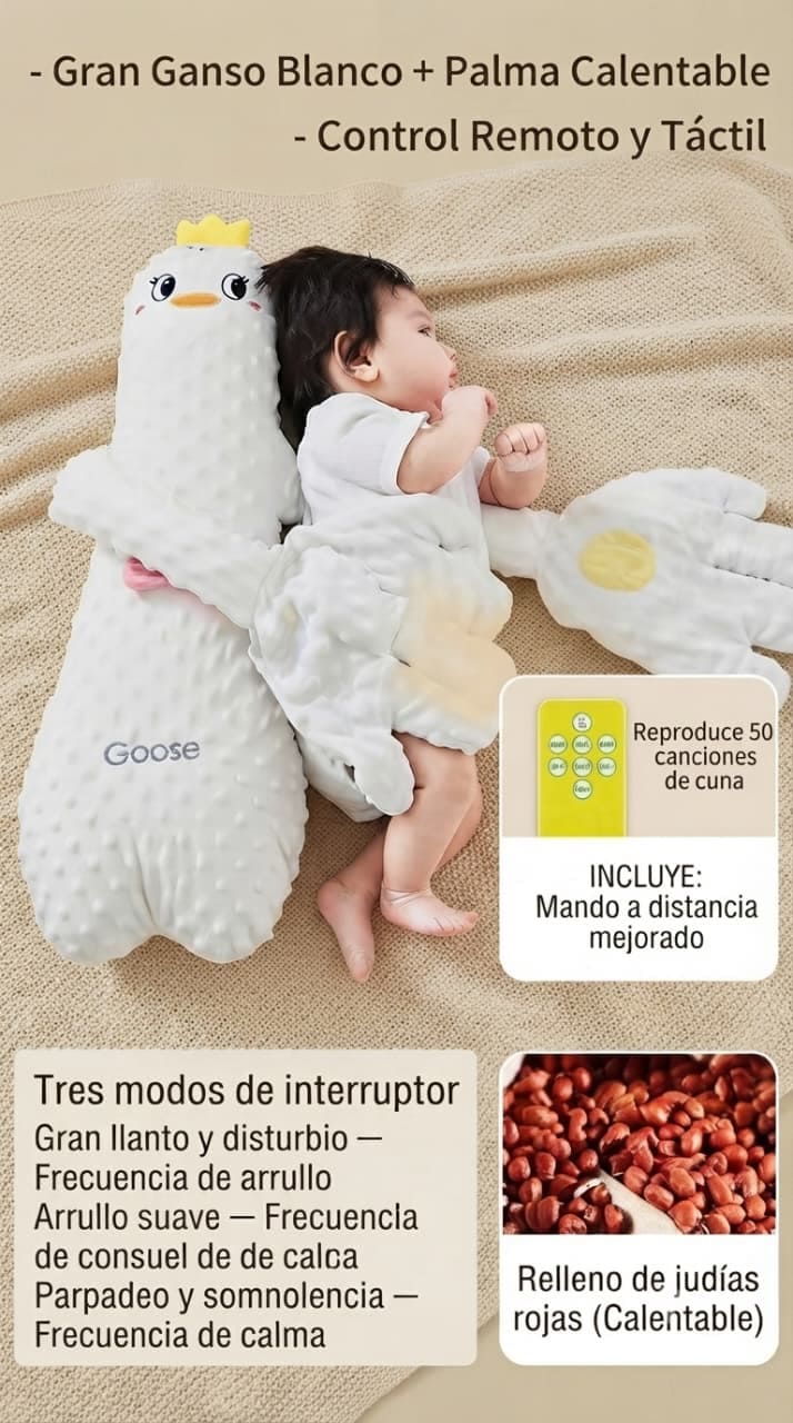 Peluche Arrullador para Bebé 🧸🌈 + ¡Organizador Tipo Pañalera GRATIS!